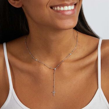 Collana Rosario Silver Collection Argento Rodiato Cubic Zirconia - Collane Rosario Donna | Stroili